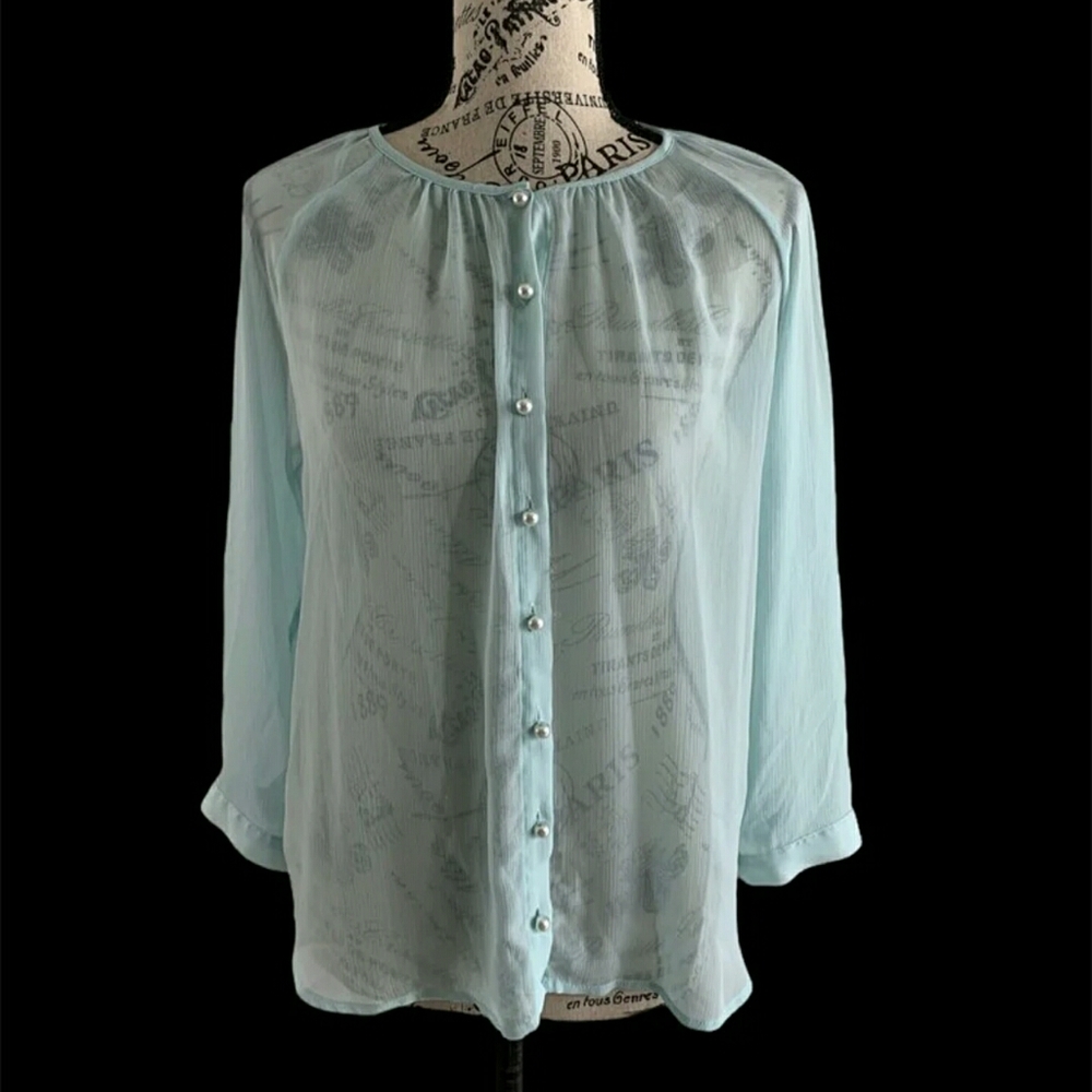 Philosophy women's medium sheer blouse